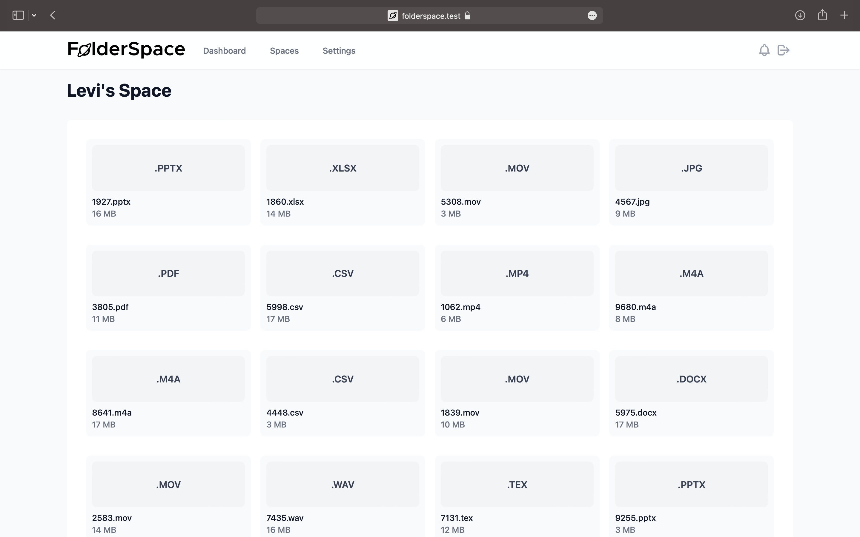 FolderSpace UI